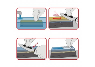 Consigue un Afilado Preciso! Piedra de Afilar 3 Claveles con 2 Guías