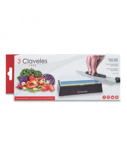 Consigue un Afilado Preciso! Piedra de Afilar 3 Claveles con 2 Guías