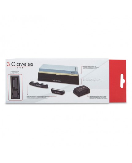 Consigue un Afilado Preciso! Piedra de Afilar 3 Claveles con 2 Guías