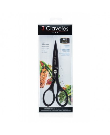 Tijera Cocina Chef 3 Claveles 8" – Acero Inoxidable con Titanio. 00429