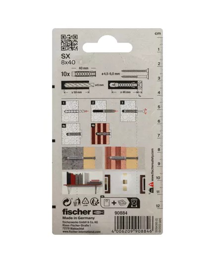 fischer-blister-taco-de-expansion-con-reborde-sx-8-x-40-10-ud-090884