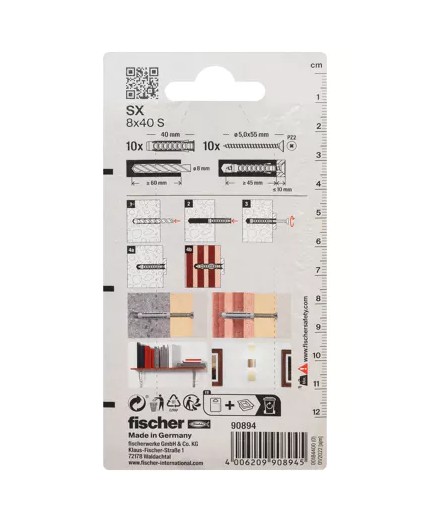 fischer-blister-tornillo-taco-de-expansion-8-x-40-sx-sk-nv-10-ud-