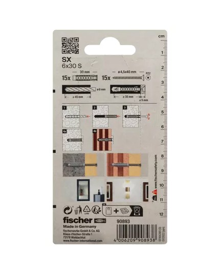 fischer-blister-tornillo-taco-de-expansion-8-x-40-sx-sk-nv-15-ud-