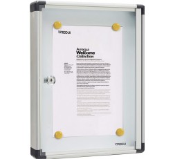 ARREGUI - PAN52 Panel de Anuncios de Aluminio y metacrilato para 1 Hoja DIN A4, Plata