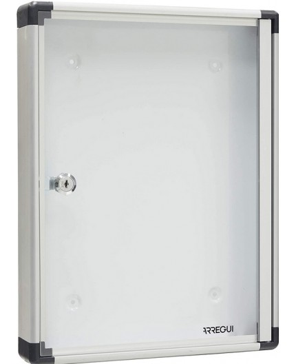 ARREGUI - PAN52 Panel de Anuncios de Aluminio y metacrilato para 1 Hoja DIN A4, Plata