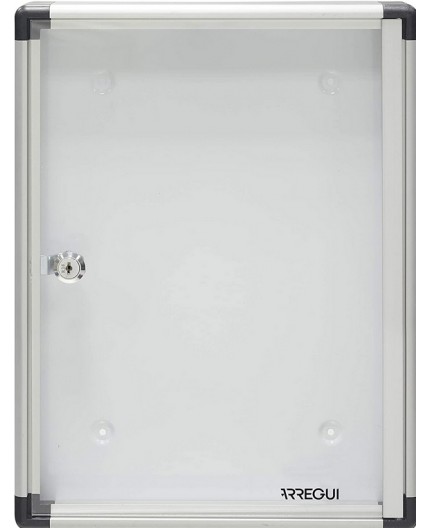 ARREGUI - PAN52 Panel de Anuncios de Aluminio y metacrilato para 1 Hoja DIN A4, Plata