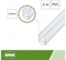 Junta Mampara Vidrio a Pared Mod. 230 2m | Amig 21774 2