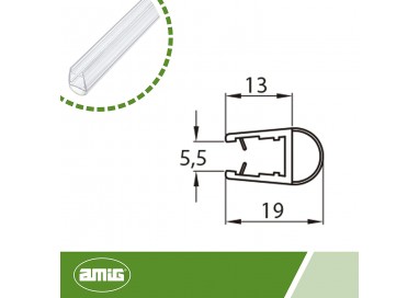 Junta Mampara Vidrio a Pared Mod. 230 2m | Amig 21774