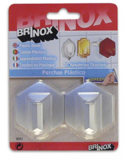 brinox-blister-2-perchas-hexagonales-adhesivas-cromado-mate-b50210f