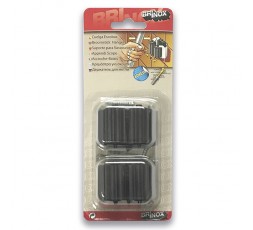 Colgador de escobas Brinox en lacado negro con sistema de rodillos de goma 2