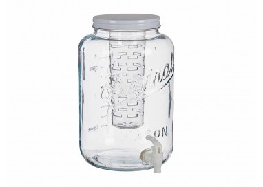 Dispensador Bebida con Grifo de 8 Litros Transparente