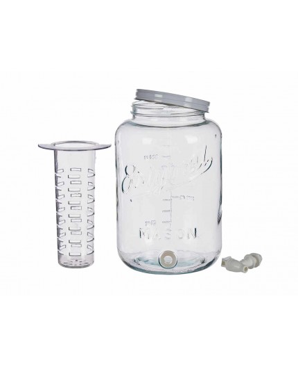 Dispensador Bebida con Grifo de 8 Litros Transparente