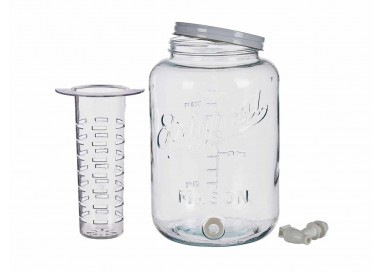 Dispensador Bebida con Grifo de 8 Litros Transparente