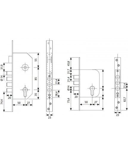 Cerradura Monopunto de Seguridad para Puerta de Madera Tesa - Níquelad