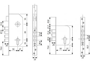 Cerradura Monopunto de Seguridad para Puerta de Madera Tesa - Níquelad