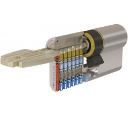 Tesa Cilindro Seguridad T60 30 x 45 Leva R15 5 Llaves - Acabado Laton