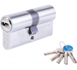 Tesa Cilindro Seguridad T60 30 x 45 Leva R15 5 Llaves - Acabado Níquel 2