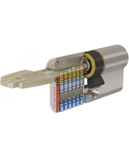 Cilindro Seguridad Tesa T60 35x35 Leva R15 Niquelado