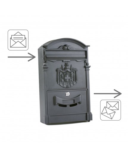 Buzón Clásico Aluminio Negro Mate | AMIG Mod. 4- 12212 | Ferretería To