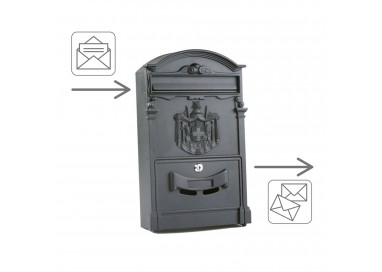 Buzón Clásico Aluminio Negro Mate | AMIG Mod. 4- 12212 | Ferretería To