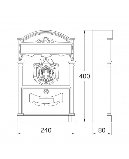 Buzón Clásico Aluminio Negro Mate | AMIG Mod. 4- 12212 | Ferretería To