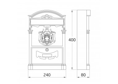 Buzón Clásico Aluminio Negro Mate | AMIG Mod. 4- 12212 | Ferretería To