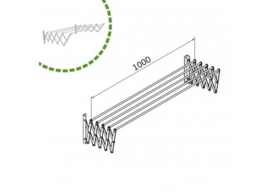 Tendedero Extensible AMIG de Aluminio Inoxidable 1,00 m – Resistente