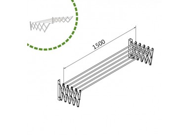 Tendedero extensible aluminio inoxidable AMIG 1,50m | Ref. 3268