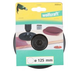WOLFCRAFT - PLATO ABRASIVO AUTOADHERENTE VASTAGO DE 8 MM125 MM - 2223000