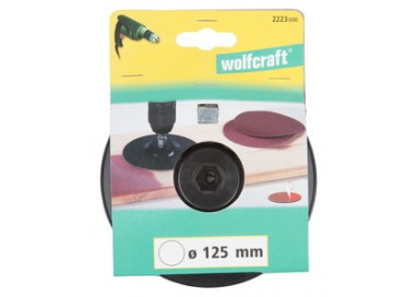 WOLFCRAFT - PLATO ABRASIVO AUTOADHERENTE VASTAGO DE 8 MM125 MM - 2223000