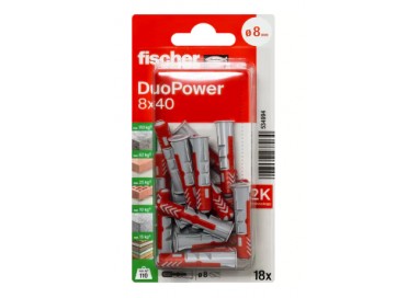Fischer DuoPower 8x40: Ideal para Yeso, Hormigón y Madera