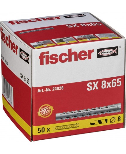 FISCHER - CAJA TACO DE EXPANSION NYLON SX 8 x 65 L 50 UD - 00024828