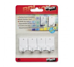 brinox-blister-4-perchas-pequenas-adhesivas-lacado-blanco-b70250d