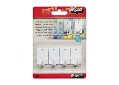 brinox-blister-4-perchas-pequenas-adhesivas-lacado-blanco-b70250d
