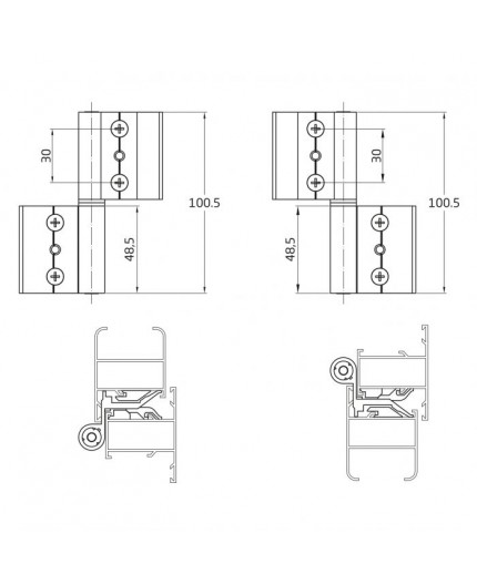 Bisagra Aluminio Blanco Izquierda 40/20 Amig 22090: Solución práctica