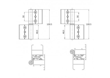 Bisagra Aluminio Blanco Izquierda 40/20 Amig 22090: Solución práctica