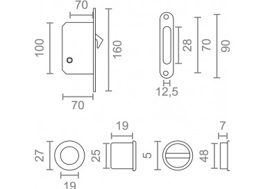 Kit para Puerta Corredera 35mm Níquel Satinado Micel 48002: Elegante