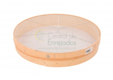 Criba de madera para microfiltrado con paso de malla de 0,88 mm