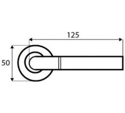 Micel 03731: Manilla con roseta y maneta de aluminio en color plata 2