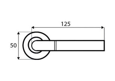 Micel 03731: Manilla con roseta y maneta de aluminio en color plata