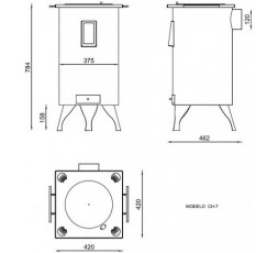 Estufa de Leña Redonda CH-7 | Gran Potencia | Envío Rápido 2