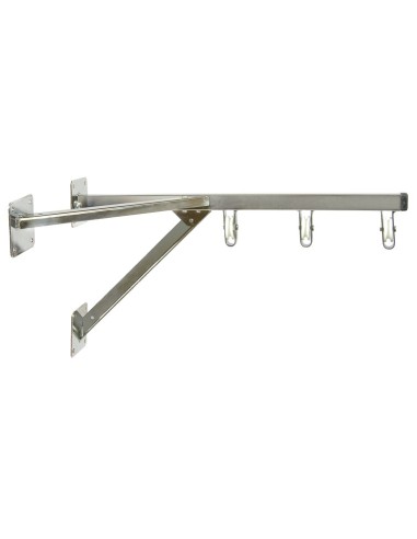 Flores Cortés – Tendedero Inoxidable de Pared con 3 Poleas y 2 Tirante