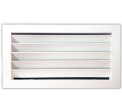Rejilla de ventilación de retorno blanca 200x100 mm, ideal para sistemas de aire acondicionado y calefacción.