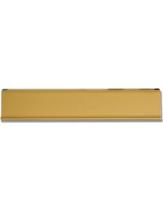 Bocacartas de aluminio BTV pintada en color oro – Medidas 28,2 x 5,8 cm