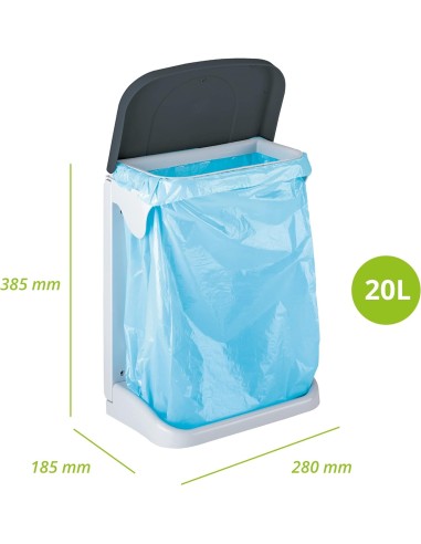 Denox Inner 20L Cubo Basura con Soporte - Elegante y Práctico.