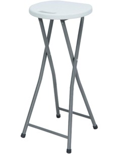 Seven House 7H Taburete Plegable Color Blanco 76X30X3 CM