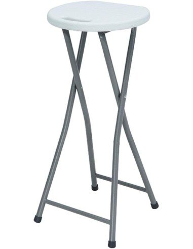 Seven House 7H Taburete Plegable Color Blanco 76X30X3 CM