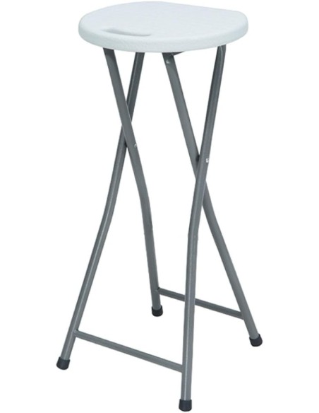 Seven House 7H Taburete Plegable Color Blanco 76X30X3 CM