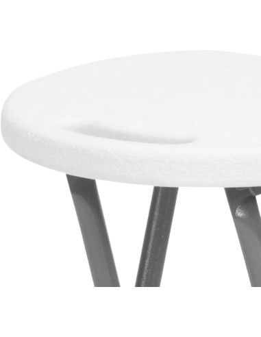 Seven House 7H Taburete Plegable Color Blanco 76X30X3 CM