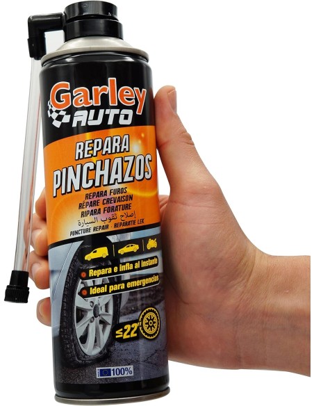 GARLEY Repara Pinchazos Coche - ¡Solución rápida y fácil! 650cc - 500